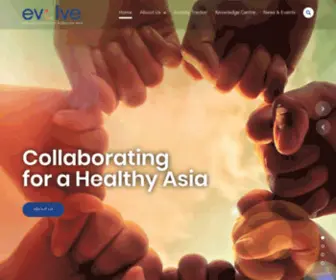 Evolveasia.org(Collaborating for a Healthy Asia) Screenshot