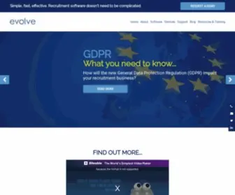 Evolvedb.co.uk(Recruitment CRM Software) Screenshot