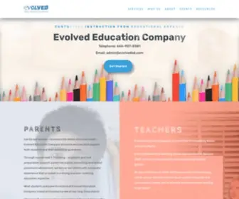 Evolveded.com(Evolved Education Company) Screenshot