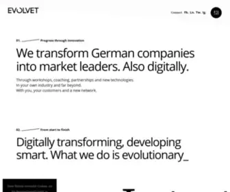 Evolvet.de(Digitalagentur für die digitale Transformation aus Köln) Screenshot