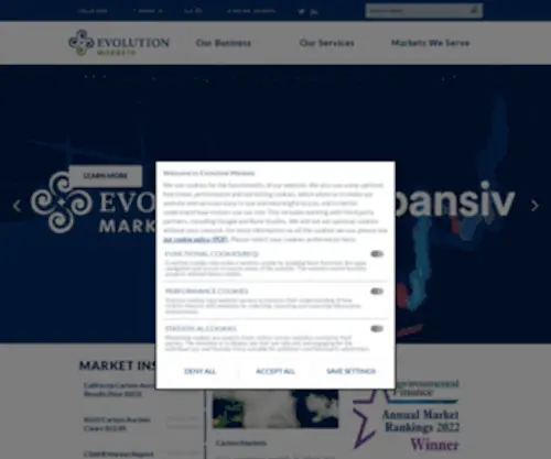 Evomarkets.com(Evolution Markets) Screenshot