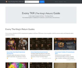 Evonytkrguide.com(Evony TKR Guide) Screenshot