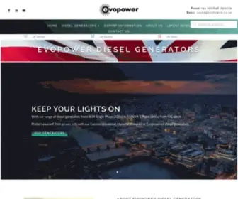 Evopower.co.uk(Diesel Generators) Screenshot