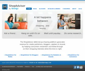 Evoqu.com(Shopadvisor shopping deferred purchasing) Screenshot