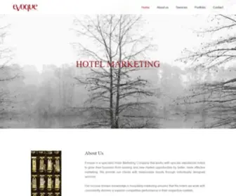 Evoquehotelmarketing.com(Evoque Hotel Marketing) Screenshot