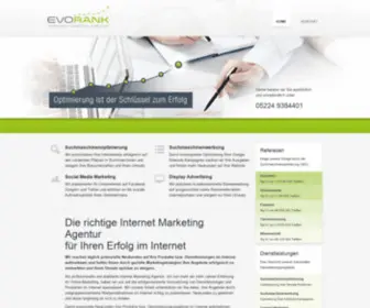 Evorank.de(Internet Marketing Agentur evoRank) Screenshot