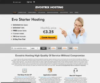 Evostrix.eu(Evostrix Hosting) Screenshot