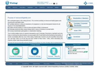 Evotingindia.com(CDSL eVoting System) Screenshot