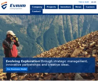 Evrimresources.com(Evrim Resources Corp) Screenshot