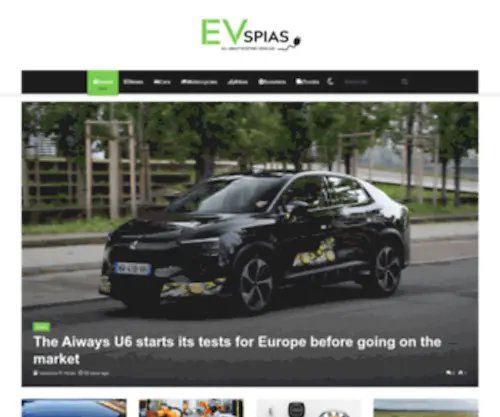 Evspias.com(Electric Car & Vehicles) Screenshot