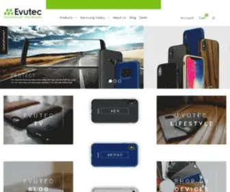 Evutec.com(Evutec Corp Karbon Nylon Leather Fabric Apple iPhone Cases and More) Screenshot