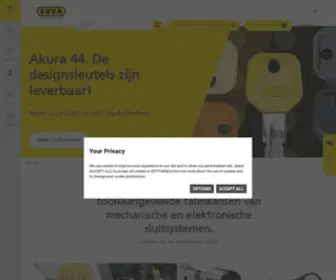 Evva.be(EVVA ontwikkelt en produceert mechanische en elektronische sluitsystemen en) Screenshot