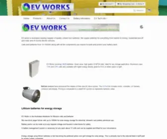 Evworks.com.au(Lithium ion battery) Screenshot