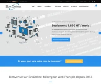 Evxonline.com(Hebergement de sites web) Screenshot