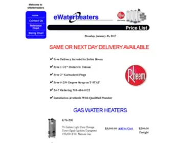 Ewaterheaters.net(Commercial Water Heaters) Screenshot