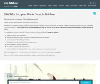 EWCDB.eu(The European Works Councils and SE works councils database of the ETUI) Screenshot