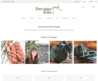 Ewe-Niqueknits.com(Ewe-nique Knits Royal Oak, MI) Screenshot