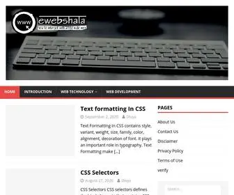 Ewebshala.com(How to interact with world wide web) Screenshot