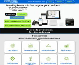 Ewebsystem.com(TOUCH POS Software and Hardware) Screenshot