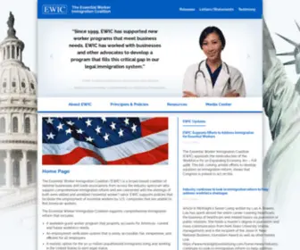 Ewic.org(Essential Worker Immigration Coalition) Screenshot