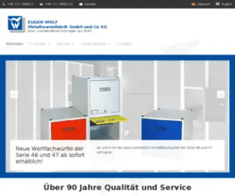 Ewolf.com(Eugen Wolf GmbH und Co KG MetallwarenfabrikLeinfelden) Screenshot