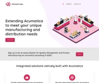 Eworkplaceapps.com(Extending Acumatica to Meet Your Unique Manufacturing & Distribution Needs) Screenshot