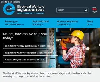 EWRB.govt.nz(Electrical Workers Registration Board) Screenshot