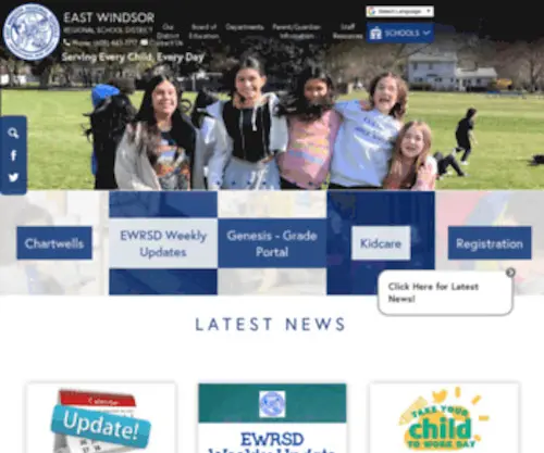 EWRSD.org(East Windsor Regional School District) Screenshot