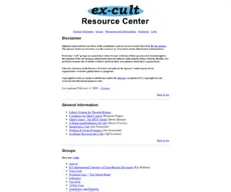 EX-Cult.org(Ex-cult Resource Center) Screenshot