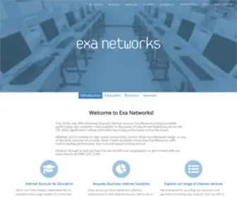 Exa-Networks.co.uk(Incredible Internet services for businesses and schools) Screenshot