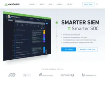 Exabeam.com(The Exabeam Security Management Platform) Screenshot