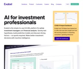 Exabel.com(AI for investment professionals) Screenshot