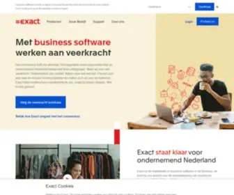 Exact.nl(Exact business software voor het mkb en hun accountants) Screenshot