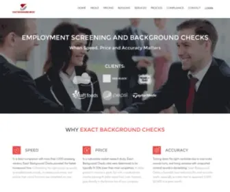 Exactbackgroundchecks.com(Employment & Drug Screening Services) Screenshot