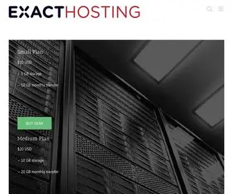 Exacthosting.com(Your Web Host Should Be Exact) Screenshot