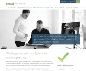 Exakt-Kreativ.de(Werbeagentur exakt Darmstadt) Screenshot