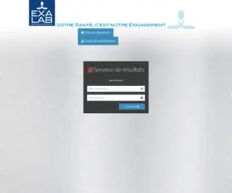 Exalab.fr(Analyse médicale) Screenshot