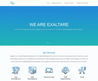 Exaltaretech.com(Software, Web, Mobile, UI/UX, Enterprise Development) Screenshot