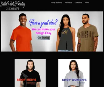 Exaltedtshirts.com(Custom Clothing) Screenshot