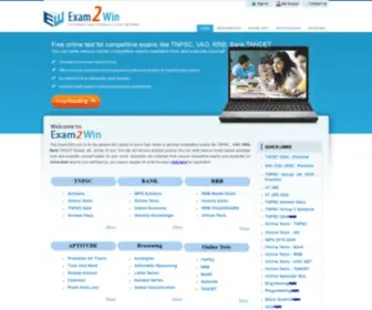 Exam2Win.com(Free Online Test for all Competitive Exams) Screenshot