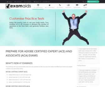 Examaids.com(Self Study Preparation Guides and Test Simulators for Adobe Certified Expert (ACE) Exams) Screenshot