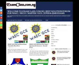 Examclass.com.ng(Best WebSite For Waec/Neco/Gce Exams) Screenshot