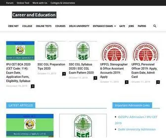 Examcompetition.com(Career and Education Portal ExamCompetitoion) Screenshot