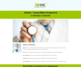 Examemedicoocupacional.com.br(Clinitran Medicina do Trabalho) Screenshot