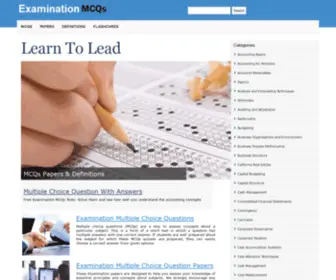 Examinationmcqs.com(Accounting MCQs) Screenshot