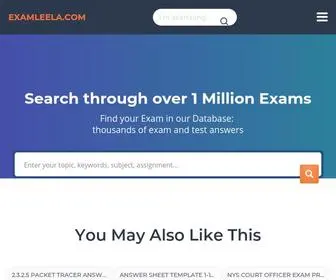 Examleela.com(Thousands of free exam answers. Try FREE now) Screenshot
