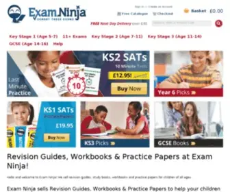 Examninja.co.uk(Home Learning Books) Screenshot