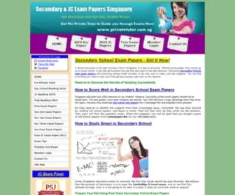 Exampaper.biz(Secondary School Exam Papers Singapore) Screenshot