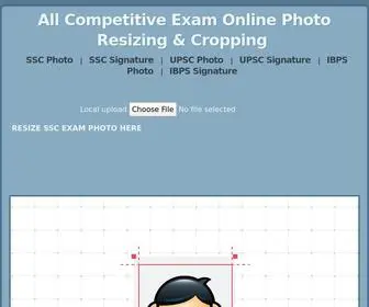 Examphotoresize.com(All Competitive Exam Online Photo Resizing & Croping) Screenshot