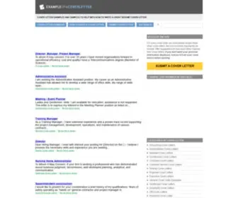 Exampleofacoverletter.com(How to Write a Cover Letter and Cover Letter Examples) Screenshot
